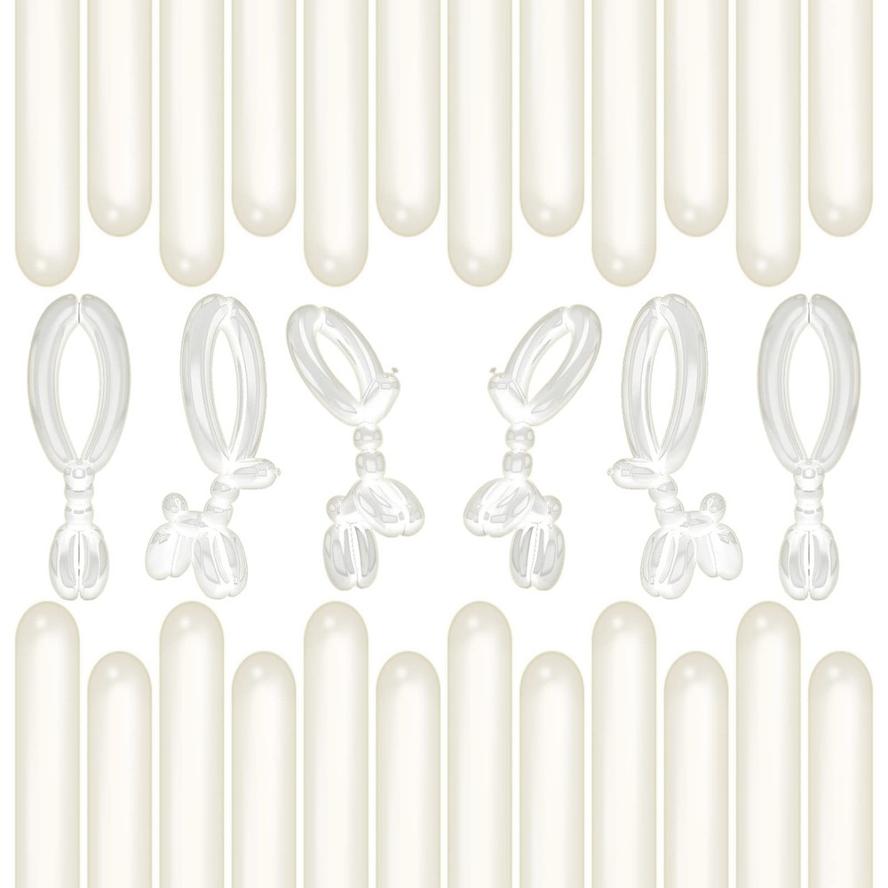 200 Pieces 260 Balloons Twisting 260Q Long 51 inches, Transparent