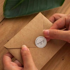 100 Pack Envelopes for Invitation- Brown Kraft 5.25*7.25-V flap, brown