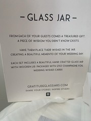 NEW In The Box Wedding Wishes Gratitude Glass Jar Reception & 250 Guest Cards