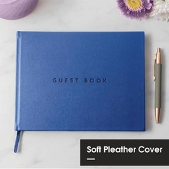 Versatile Black Leather Guest Book – Perfect for Parties, Homes, and Memorials