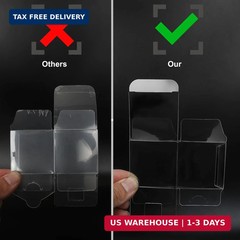 COTOPHER 60 Pcs Clear Favor Boxes, 2x2x2 Clear Gift Boxes Party Favor Boxes Mini