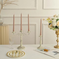 ROSE GOLD 12 Spiral 11″ Long Unscented Premium Wax Taper CANDLES Party