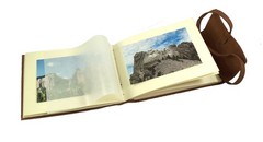 Rustic Genuine Leather Photo Album with Gift Box – Scrapbook Style Pages – Ho…