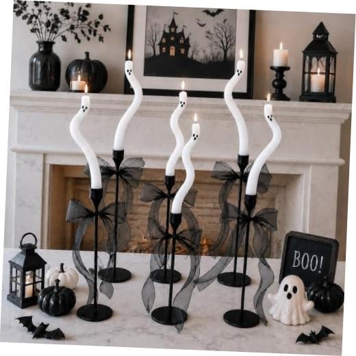 Halloween Decorations Indoor-6 Pcs Twisting Ghost Candles Ghost Candles-6pcs