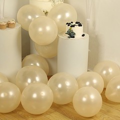 50 CREAM 12″ Biodegradable Latex Matte Pastel Balloons Party Wedding Decorations