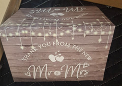Mr & Mrs Thank You Wedding Cards & Bubbles Wands 120-Pcs Guest Supplies Lot