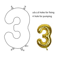 Number 30 Foil Helium Balloons 40 inch Gold (Birthday Party Celebration Decor…