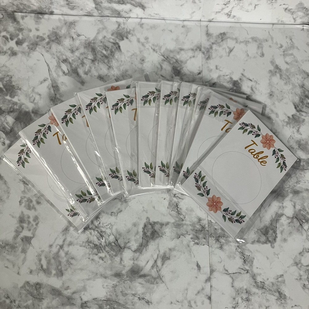 132 Pcs 4×6 DIY Reception Seating Table Place Cards Wedding Formal Quinceanera