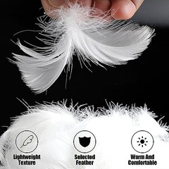 100Pcs White Goose Feathers – 3-5inches Natural White Feathers for DIY Crafts