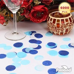 Tissue Paper Table Confettis Round Circles for Royal Blue/Sky Blue/White