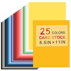 8.5″ X 11″ Colored Cardstock, 25 Colored Construction Paper Card Making Suppl…