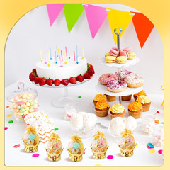 200 Pcs Gold Fillable Crown Goblets for Candy & Dessert – Wedding Party Decor
