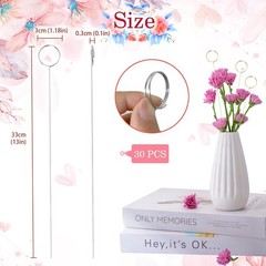 30 Pcs Metal Wire Floral Picks 13 Inch Wire Floral Place Picks, Photo Memo Ho…