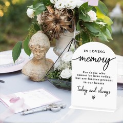 In Loving Memory Acrylic Wedding Sign Memory Table Sign Personalized Wedding