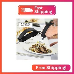 Beautyflier Spoon Fork Universal Cuff Utensil Adjustable Holder Strap for Holdin