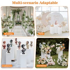 3/5PCS Metal Square Display Stands Pedestal Stands Pillars for Wedding Party