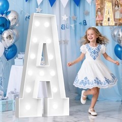 4 FT Marquee Light Up Letters, Cool White and Warm White Giant 4FT Letter A