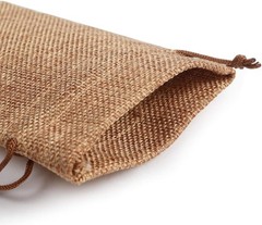 25/50/100 Wedding Hessian Burlap Hessian Jute Favor Gift Bags Drawstring Pouch