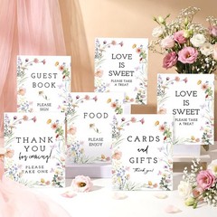 Yookeer 6 Pcs Wildflowers Wedding Table Decor Love in 8×10 inches, multicolor