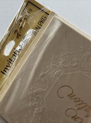 BRIDAL WEDDING SHOWER PARTY INVITATION Embossed Ambassador Hallmark Vintage Gold