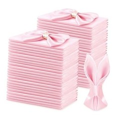 Pack Square Satin Napkins 17×17 Inch Soft Smooth Cloth 50 Light Pink