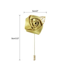 Groom Boutonniere Rose Wedding Boutonnieres Artificial Silk Flower Pins Men