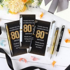24 Set Birthday Party Favor for Guest 80th Birthday Ballpoint Pens with Thank…