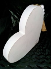 Wedding, Bridal Heart Mr. Mrs. Shabby Chic White Floral Table, Shelf Decoration