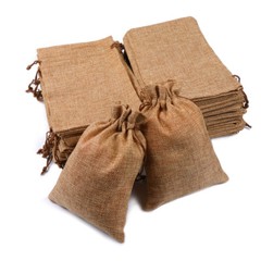 25/50/100x Burlap Wedding Favor Gift Bag Hessian Jute Bag Linen Jewelry Pouches