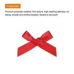 100Pcs Mini Ribbon Bow 1.8 inch Mini Fabric Satin Ribbon Multicolor