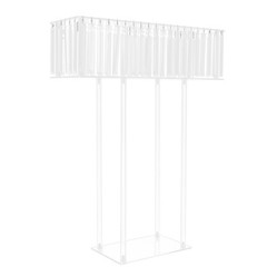 30.7-Inch Clear Acrylic Flower Stand – Floor & Tabletop Wedding Centerpiece