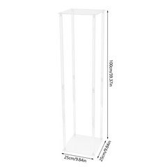 5Pc Acrylic Floor Vase Column Clear Flower Stand Geometric Centerpieces Vase 39″