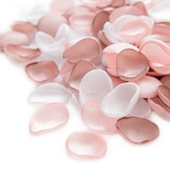 Ling’s moment Silk Rose Petals, Blush White Dusty Rose, 200pcs | Wedding Aisl…