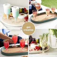 MATANA 50 Gold Glitter Plastic Wine Glasses for Weddings, Birthdays, Bridal S…