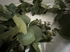 Eucalyptus Boxwood Faux Garland Greenery 6ft Wild Ivory Brown Vine Green Read De