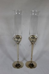 Vera Wang Love Knots Fine .999 Pure Silverplated Holloware Toasting Flutes