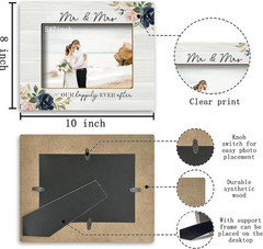 Mr & Mrs Picture Frame, Wedding & Marriage License Frame, Gifts for Newlywed 5X7