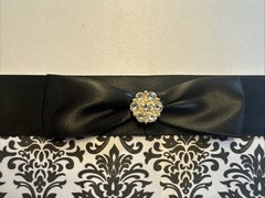 Black & White Damask Design Wedding Guest Book Anniversary Guest Book New No Box