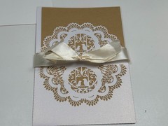 90+ Laser Cut Wedding Invitations Kit Envelopes White Pearlescent Brown Doves