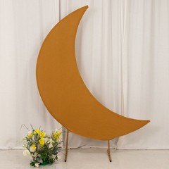 6.5 ft GOLD Spandex Crescent Moon Wedding Arch Cover Party Events Decorations