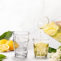 Set of 8 Plastic Water Tumblers, 4 Pack 17-ounce and 4 Pack 10-ounce