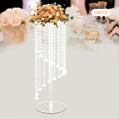 10 Pcs Acrylic Vase Stands Party Wedding Crystal Centerpiece Table Decoration