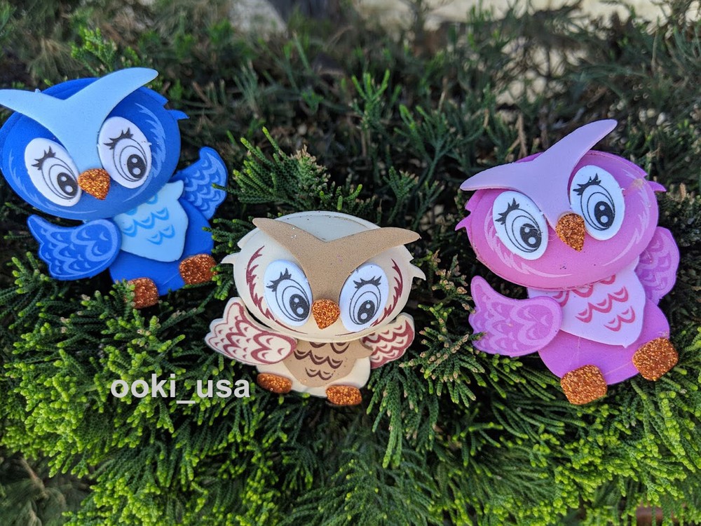 10 pc Owl Jungle Zoo Animals Foam Decorations Baby Shower Party Circus 3D EVA
