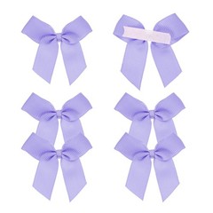6Pcs Mini Grosgrain Ribbon Bow 2″ Self Adhesive Flower Bows Purple