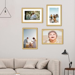 Picture Frames, Display Photos 4×6 with Mat or 5×7 Without Mat. It Can be Hun…