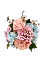 Pink Lavender Blue Bridal Bouquet, Pastel Wedding Flowers, Bouquet, Silk Flower