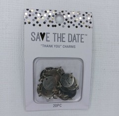Darice Save The Date Thank You Charms For Wedding Favors 20 Pieces New