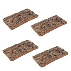 4 Pcs Natural Bark Decoration Wood Pieces Terrarium Tree Carving for Crafts