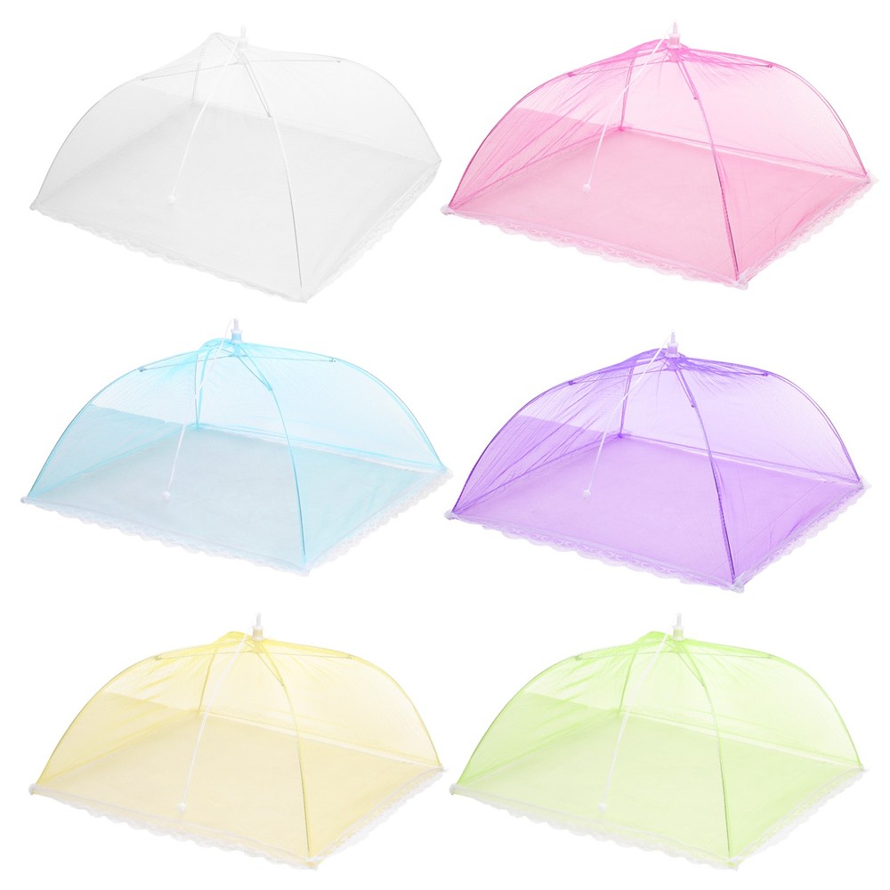 6 Pcs Large and Tall Food Covers 17″ Mesh Food Covers for Outdoors, Multicolor