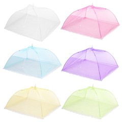 6 Pcs Large and Tall Food Covers 17″ Mesh Food Covers for Outdoors, Multicolor